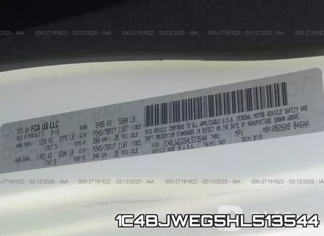 1C4BJWEG5HL513544 фото 10