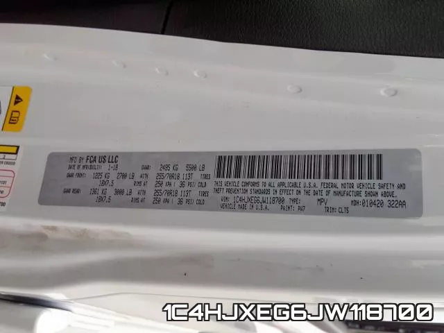 1C4HJXEG6JW118700 фото 2