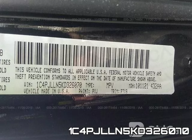 1C4PJLLN5KD326070 фото 10
