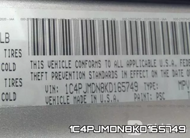 1C4PJMDN8KD165749 фото 10