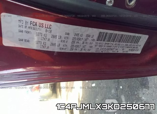 1C4PJMLX3KD250677 фото 10