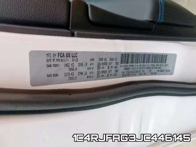 1C4RJFAG3JC446145 фото 2
