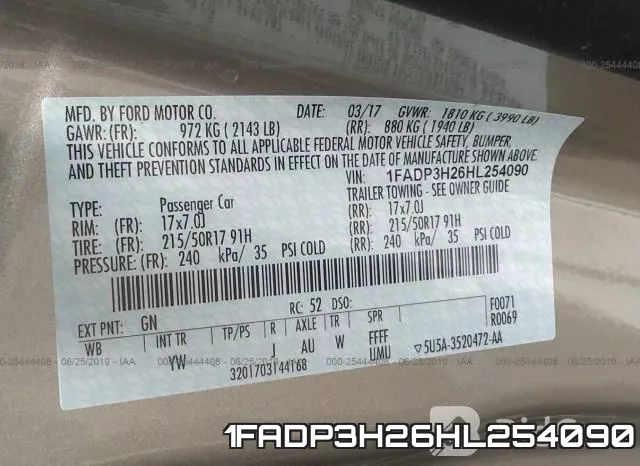 1FADP3H26HL254090 фото 10