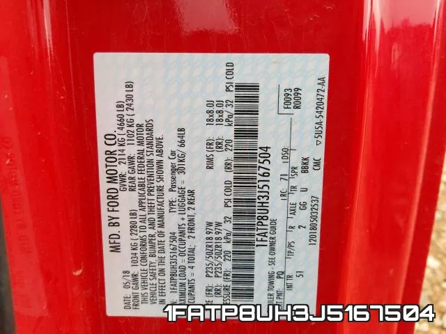 1FATP8UH3J5167504 фото 2