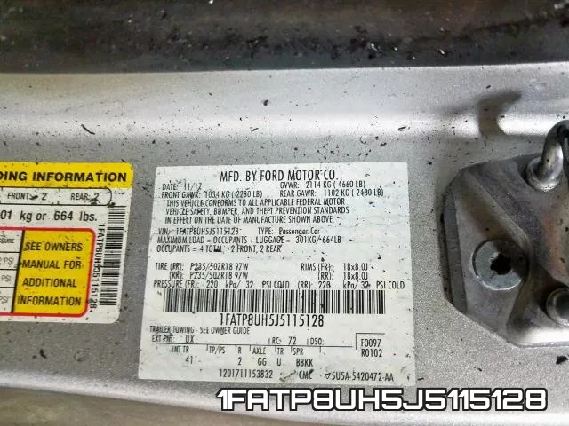 1FATP8UH5J5115128 фото 2