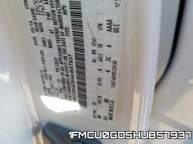 1FMCU0GD5HUB57937 фото 2