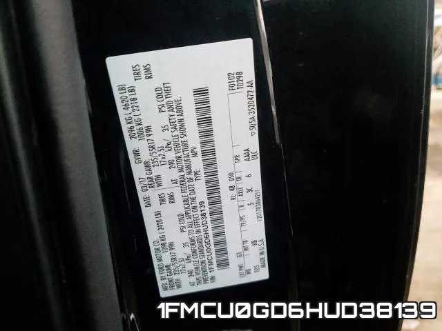 1FMCU0GD6HUD38139 фото 2