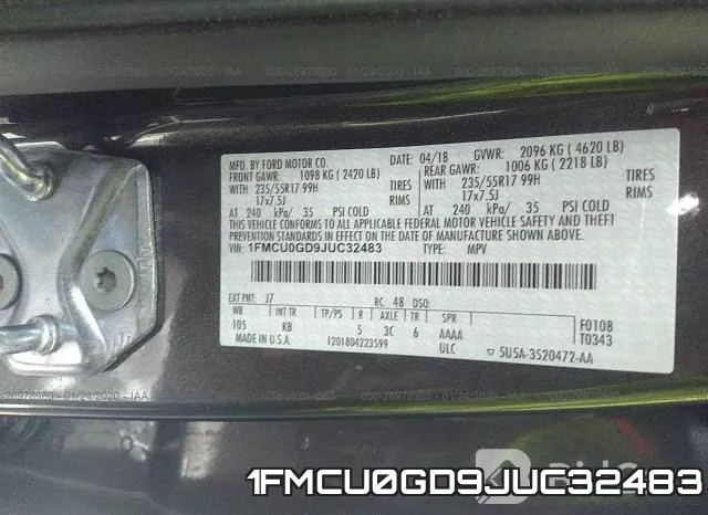 1FMCU0GD9JUC32483 фото 10