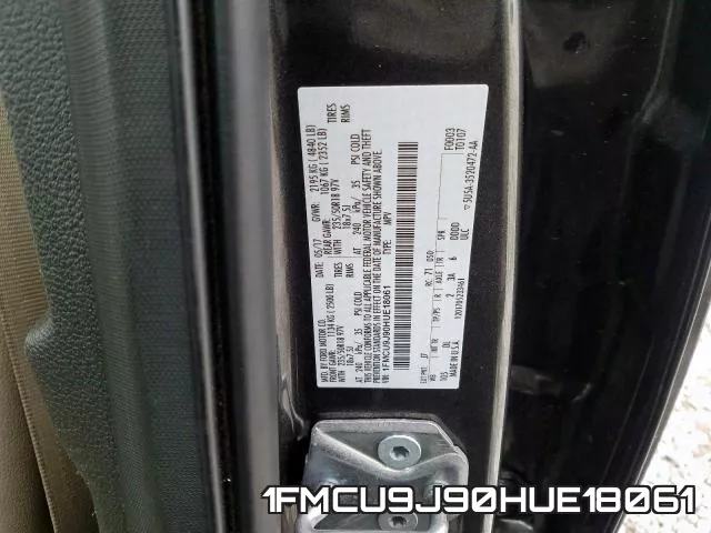 1FMCU9J90HUE18061 фото 2