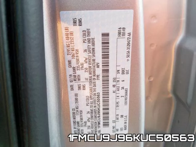 1FMCU9J96KUC50563 фото 2