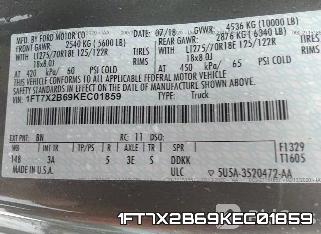 1FT7X2B69KEC01859 фото 10