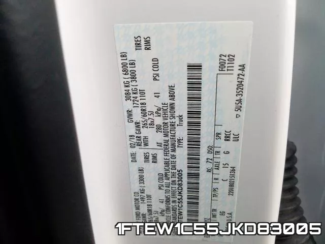 1FTEW1C55JKD83005 фото 2