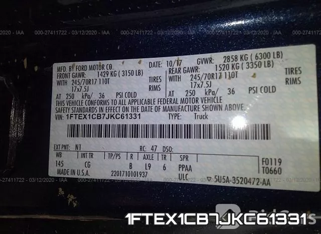 1FTEX1CB7JKC61331 фото 10