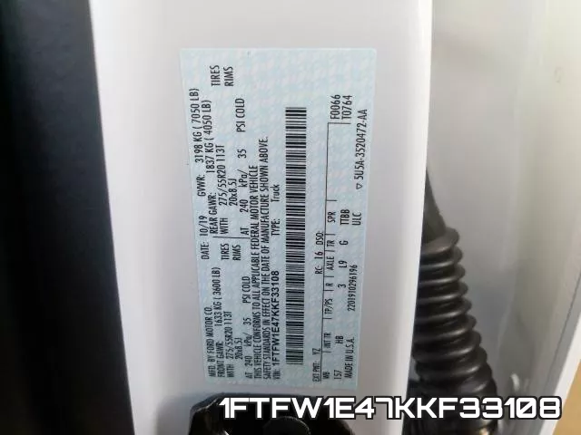 1FTFW1E47KKF33108 фото 2