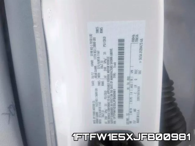 1FTFW1E5XJFB00981 фото 2