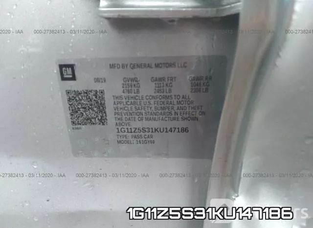 1G11Z5S31KU147186 фото 10