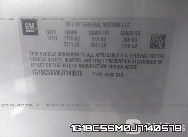 1G1BC5SM0J7140578 фото 10