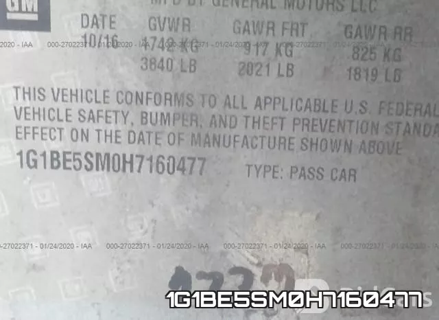 1G1BE5SM0H7160477 фото 10