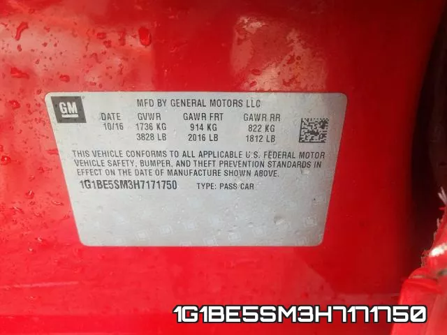 1G1BE5SM3H7171750 фото 2