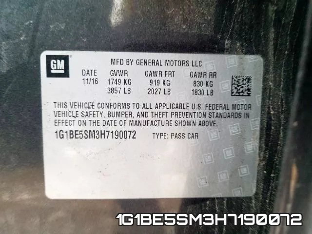 1G1BE5SM3H7190072 фото 2