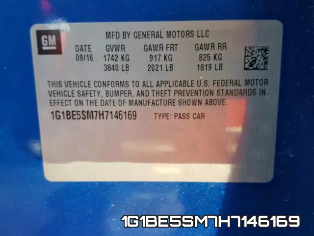 1G1BE5SM7H7146169 фото 2