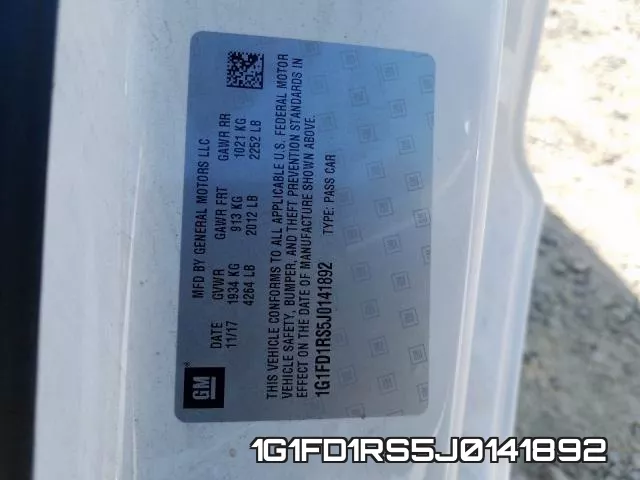 1G1FD1RS5J0141892 фото 2