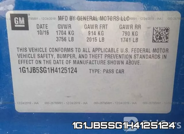 1G1JB5SG1H4125124 фото 10