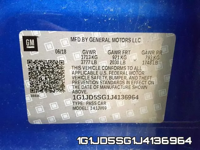 1G1JD5SG1J4136964 фото 2