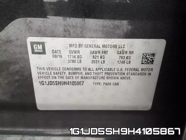 1G1JD5SH9H4105867 фото 2