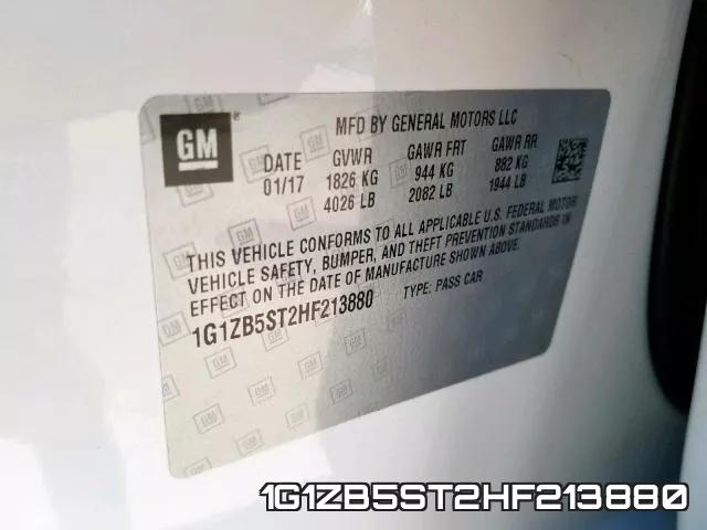 1G1ZB5ST2HF213880 фото 2