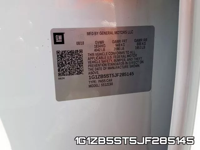 1G1ZB5ST5JF285145 фото 2