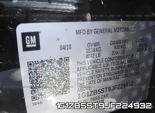 1G1ZB5ST9JF224932 фото 10
