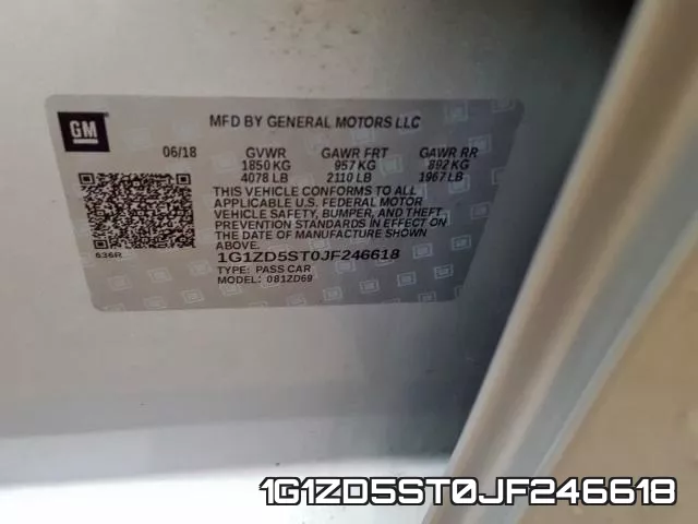 1G1ZD5ST0JF246618 фото 2
