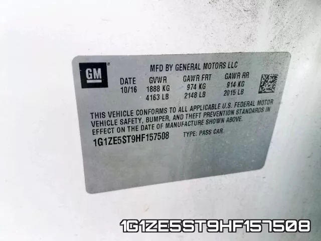 1G1ZE5ST9HF157508 фото 2