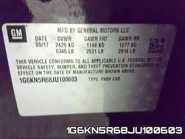 1G6KN5R68JU100603 фото 2