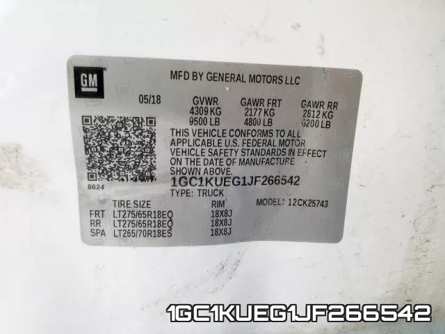 1GC1KUEG1JF266542 фото 2