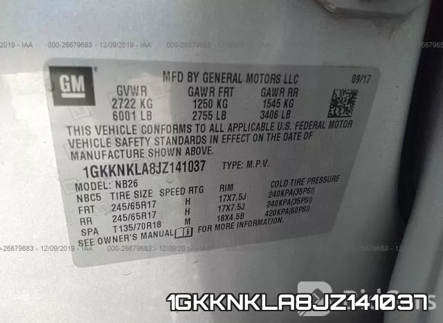 1GKKNKLA8JZ141037 фото 10