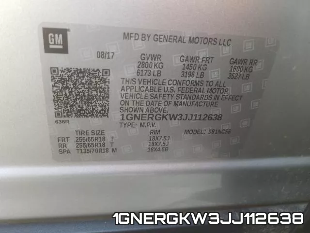1GNERGKW3JJ112638 фото 2
