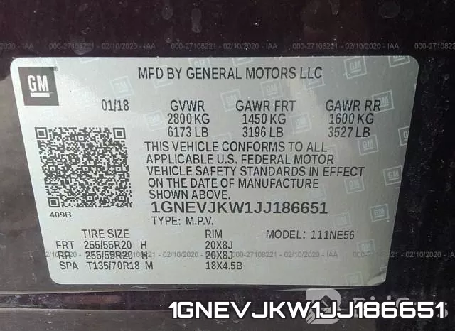 1GNEVJKW1JJ186651 фото 10