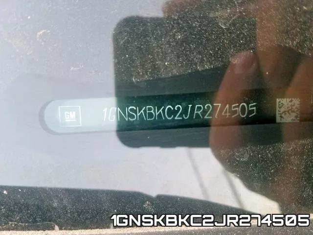 1GNSKBKC2JR274505 фото 2