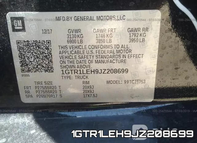 1GTR1LEH9JZ208699 фото 10