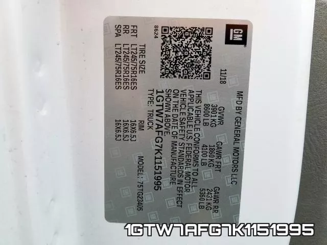 1GTW7AFG7K1151995 фото 2