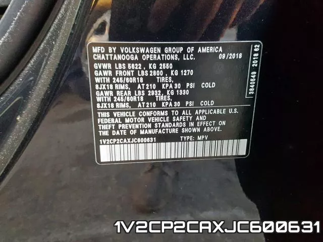 1V2CP2CAXJC600631 фото 2