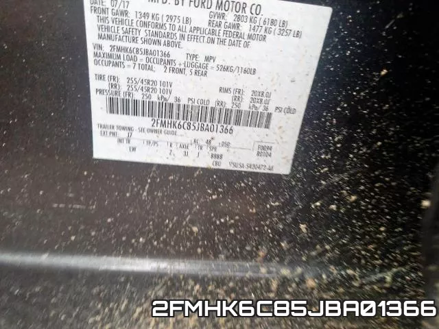 2FMHK6C85JBA01366 фото 2