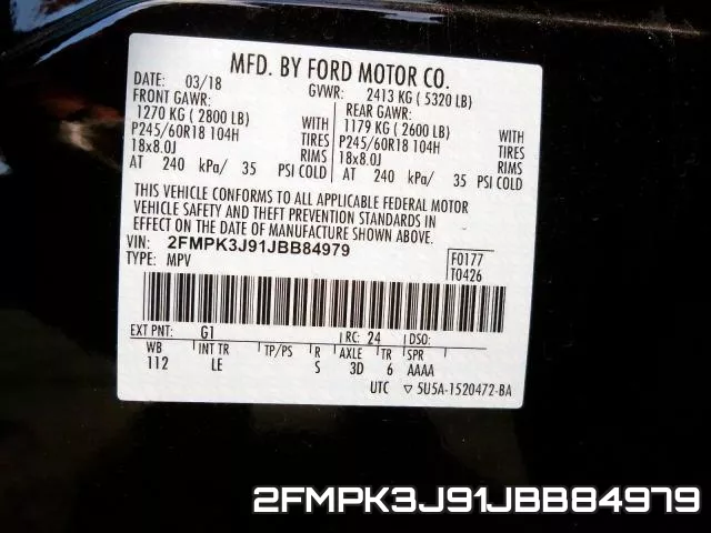 2FMPK3J91JBB84979 фото 2