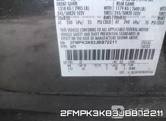 2FMPK3K83JBB72211 фото 10