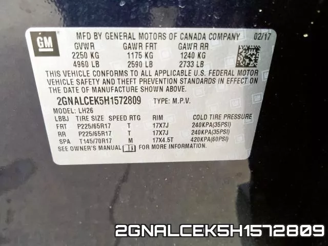 2GNALCEK5H1572809 фото 2
