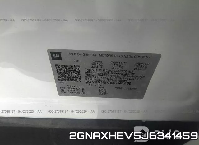 2GNAXHEV5J6341459 фото 10