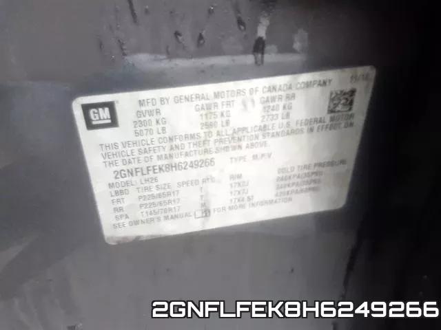 2GNFLFEK8H6249266 фото 2
