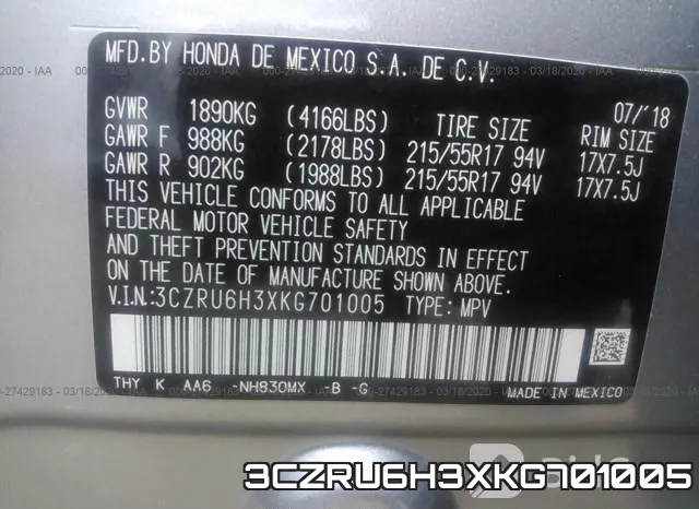 3CZRU6H3XKG701005 фото 10